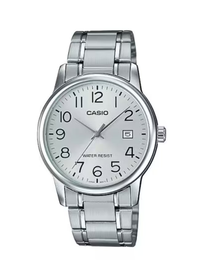 ساعة يد رجالية من الستانلس ستيل بعقارب -- -  مم